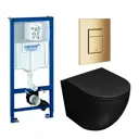 Комплект инсталляция с унитазом Grohe 639624 цвет черный