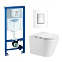 Комплект инсталляция с унитазом Grohe 681363 цвет белый
