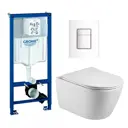 Комплект инсталляция с унитазом Grohe 681382 цвет белый