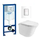 Комплект инсталляция с унитазом Grohe 681384 цвет белый