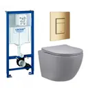 Комплект инсталляция с унитазом Grohe 639692 цвет серый