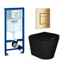 Комплект инсталляция с унитазом Grohe 639706 цвет черный