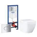 Комплект инсталляция с унитазом Grohe 512478 цвет белый