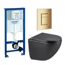 Комплект инсталляция с унитазом Grohe 639712 цвет черный