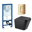 Комплект инсталляция с унитазом Grohe 639713 цвет черный
