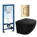 Комплект инсталляция с унитазом Grohe 639689 цвет черный