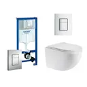 Комплект инсталляция с унитазом Grohe 554976 цвет белый