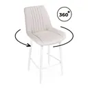 Полубарный стул Woodville 50x102 см цвет молочный велюр (velutto 67)