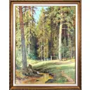 Картина в раме И.Шишкин Опушка леса 56x70 см