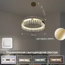 Люстра подвесная светодиодная Estares Кольцевая люстра для всех видов потолков 25 м² регулируемый белый свет цвет жёлтый/золотой