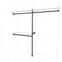 Комплект гардеробной системы Holl system 0-8 200x200x40 см цвет серый