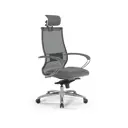 Офисное кресло Метта Samurai SL-2 71x133.5x70 см искусственная кожа цвет серый