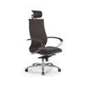 Офисное кресло Метта Samurai KL-2 71x133.5x70 см искусственная кожа цвет темно-коричневый