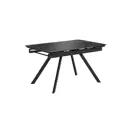 Стол прямоугольный СТОЛБУРГ столешница керамогранит 1400x900 черный мрамор/ опоры металл черный