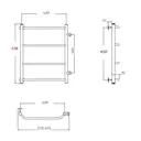 Полотенцесушитель водяной лестница Melodia della vita Victory 40x60 см 1" нержавеющая сталь цвет серебро
