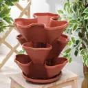 Кашпо 1570091 Darel plastic 33 см 12 л пластик коричневый