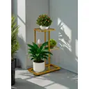 Подставка для цветочных горшков Greengo 10747738 43x22x57 см металл золотой