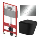 Комплект инсталляция с унитазом Tece 513009 цвет черный