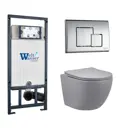 Комплект инсталляция с унитазом Weltwasser 542437 цвет серый