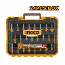 Набор фрез по дереву Ingco AKRT24082 хвостовик 8 мм, 24 шт