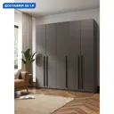 Шкаф распашной Принцесса мелания София3123/2 200x220x50 см ЛДСП цвет графит