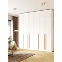 Шкаф распашной Принцесса мелания София с 6 дверями 240x260x50 см ЛДСП цвет белый