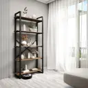 Стеллаж с полками Лофт A1 home 5 полок 90x180x31 см металл цвет дуб веллингтон