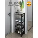 Этажерка для обуви Grostat Tolleda 44x101x25 см 4 полки металл цвет серый