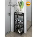 Этажерка для обуви Grostat Tolleda 44x101x25 см 4 полки металл цвет темно-коричневый