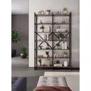 Стеллаж A1 home Bruno double 7 полок 134x210x34 см металл цвет американский орех