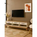 Тумба под телевизор Дом мебели из сосны УТ000007383 160x50x41 см Массив сосны цвет белый