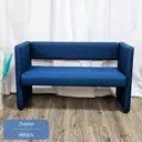 Диван прямой Edlen Missa 124x72x55 см рогожка цвет синий