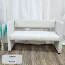 Диван прямой Edlen Missa 124x72x55 см велюр цвет белый