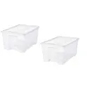 Контейнер для игрушек Ikea Samla 39x28x56 см пластик цвет прозрачный 2 шт.