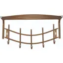 Вешалка настенная 5 крючков 27x23x52.5 см цвет медный