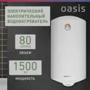 Накопительный водонагреватель электрический 80 л Oasis Ecoer-80 1.5 кВт эмалированная сталь сухой ТЭН