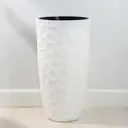 Кашпо со вставкой Idea Мозаика 5985405 34x63 см 42 л пластик белый