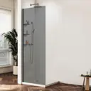 Душевая перегородка Vincea Walk-In VSW-1HWS110CGGM 110x200см профиль вороненая сталь стекло тонированное