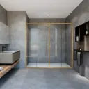 Душевая дверь Vincea Garda VDS-1G2170CLG 170 профиль брашированное золото стекло прозрачное