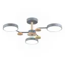 Люстра на штанге светодиодная Ambrella light Comfort Fl4856 30 м² регулируемый белый свет цвет дерево/серый