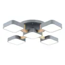 Люстра потолочная светодиодная Ambrella light Comfort Fl4882 30 м² регулируемый белый свет цвет дерево/серый