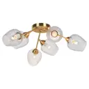 Люстра потолочная Люссоле Sy0278 6 ламп 18 м² цвет бронза