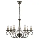 Люстра подвесная Люссоле Roosevelt Sy2499 7 ламп 14 м² цвет бронза