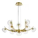 Люстра подвесная Люссоле Blubber Sy8398 10 ламп 15 м² цвет золото
