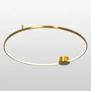 Люстра потолочная светодиодная Люссоле Lowell Sy1117 12 м² теплый белый (желтый) свет цвет золото