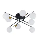 Люстра потолочная Arte lamp Gemini A2243pl-8bk 8 ламп 10 м² цвет черный