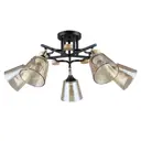 Люстра потолочная Arte lamp Glassy A5078pl-5bk 5 ламп 12 м² цвет черный