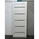 Комплект межкомнатной двери Wanmark Квадро-05 остеклённая 200x60см ПВХ цвет белый с коробом и наличниками