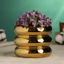 Горшок цветочный Take It Easy Ханна 9455545 11x10 см 1 л керамика золотой