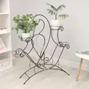 Подставка для цветов Сима-ленд Журавль-4 7444705 17x17 см металл черный